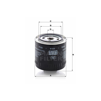 Filtro de óleo MANN-FILTER W 920