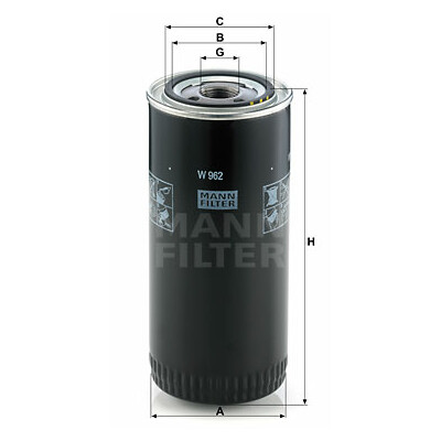Filtro de óleo MANN-FILTER W 962