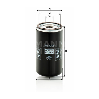Filtro hidráulico, transmissão automática MANN-FILTER WD 724/5