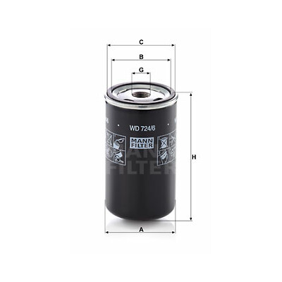 Filtro hidráulico, transmissão automática MANN-FILTER WD 724/6