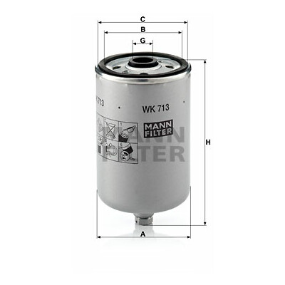 Filtro de combustível MANN-FILTER WK 713