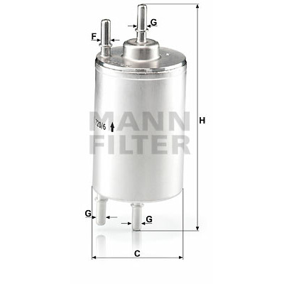 Filtro de combustível MANN-FILTER WK 720/6