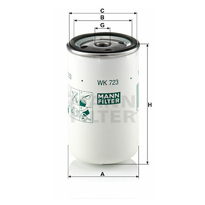 Filtro de combustível MANN-FILTER WK 723