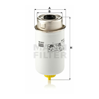 Filtro de combustível MANN-FILTER WK 8157