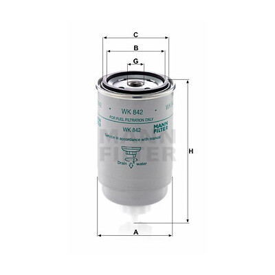 Filtro de combustível MANN-FILTER WK 842
