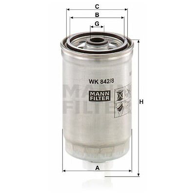 Filtro de combustível MANN-FILTER WK 842/8
