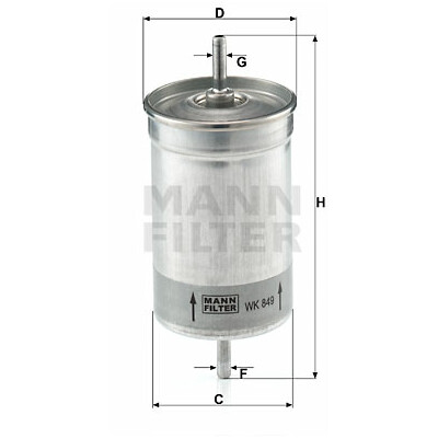 Filtro de combustível MANN-FILTER WK 849