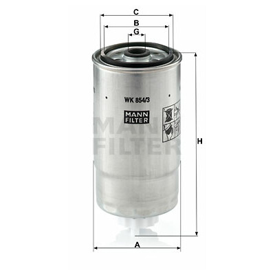 Filtro de combustível MANN-FILTER WK 854/3