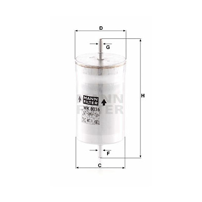 Filtro de combustível MANN-FILTER WK 8036