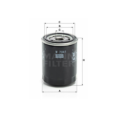 Filtro de óleo MANN-FILTER W 7041