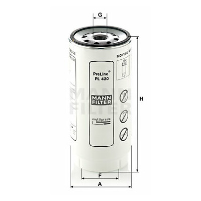 Filtro de combustível MANN-FILTER PL 420 x