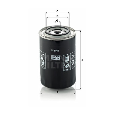 Filtro de óleo MANN-FILTER W 8005