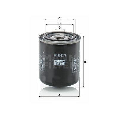 Filtro hidráulico, transmissão automática MANN-FILTER W 9023/1