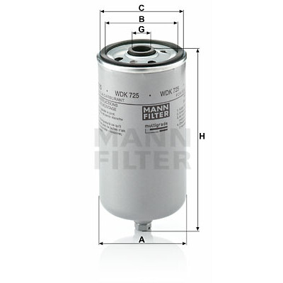 Filtro de combustível MANN-FILTER WDK 725