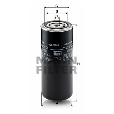 Filtro de combustível MANN-FILTER WDK 962/17