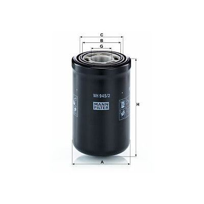 Filtro hidráulico, transmissão automática MANN-FILTER WH 945/2