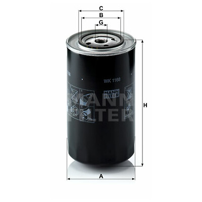 Filtro de combustível MANN-FILTER WK 1168