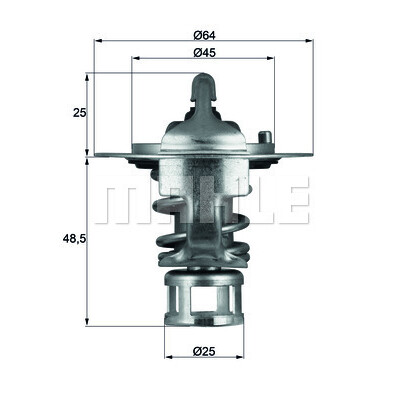 Termostato, refrigerante MAHLE ORIGINAL TX 65 82