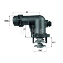 Termostato, refrigerante MAHLE ORIGINAL TM 15 105