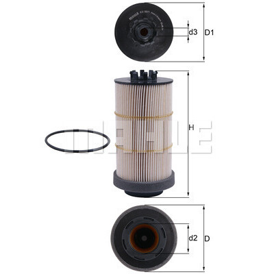 Filtro de combustível MAHLE ORIGINAL KX 80/1D