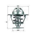 Termostato, refrigerante MAHLE ORIGINAL TX 86 76D