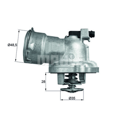 Termostato, refrigerante MAHLE ORIGINAL TM 28 87