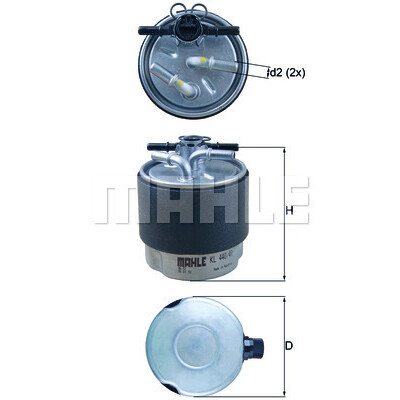 Filtro de combustível MAHLE ORIGINAL KL 440/41