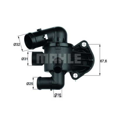 Termostato, refrigerante MAHLE ORIGINAL TI 33 87