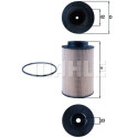 Filtro de combustível MAHLE ORIGINAL KX 191/1D