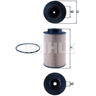 Filtro de combustível MAHLE ORIGINAL KX 191/1D