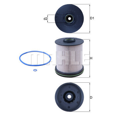 Filtro de combustível MAHLE ORIGINAL KX 491/1D