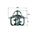 Termostato, refrigerante MAHLE ORIGINAL TX 1 87D