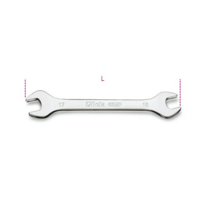 6 x 7 MM chave de boca dupla em cromo brilhante