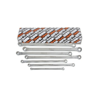 Conjunto de 7 chaves de anel chato de ponta dupla, modelo extralongo