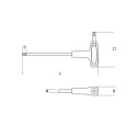 Chave macho deslocada com cabo para parafusos de soquete T25 Torx®