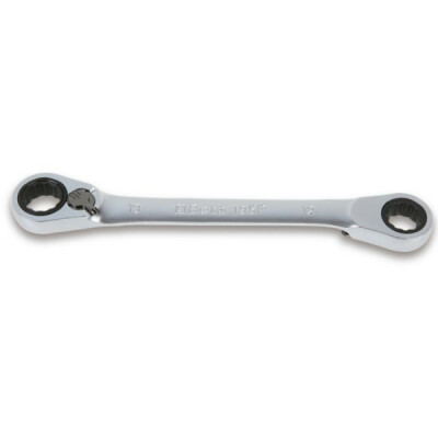 Chave de anel duplo inclinada de catraca reversível 15° 12 x 13 MM Dia1 24,6 MM Dia2 26,5 MM