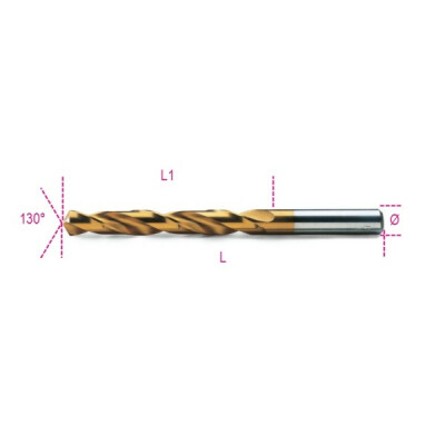 Diâmetro de broca de série curta de aço HSS-TiN totalmente retificado 2,25 MM