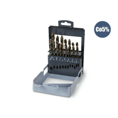 Conjunto de 19 brocas de aço HSS-CO 5%