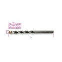 Broca para alvenaria série curta de aço fresado, com ponta de metal duro diâmetro 4 MM
