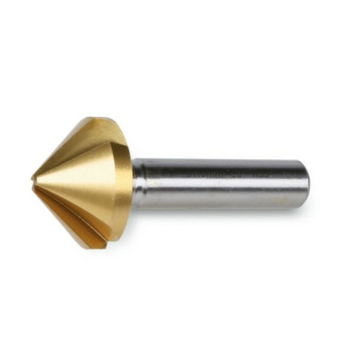 Escareador com três lâminas em aço HSS + TiN diâmetro 7,3 MM diâmetro 1 6 MM