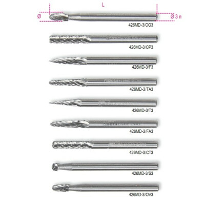 Mini fresa rotativa de carboneto de 3mm de diâmetro