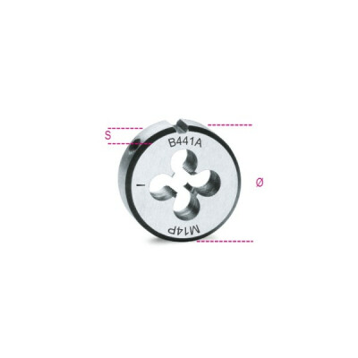 Matriz, passo fino, rosca métrica de aço cromado M 14 X 1,25