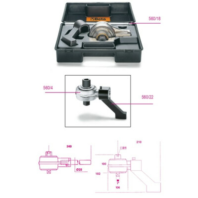 Multiplicador de torque direito/esquerdo e acessórios, proporção 5:1, com pé de reação Beta 18005600042