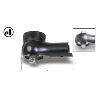 Roquete reversível para barras dinamométricas 604B/5 e 604B/10 união 8 mm 1/4