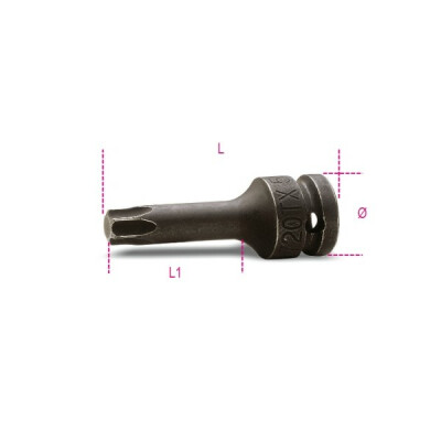 Soquete de impacto macho para parafusos com pegada Torx® T50