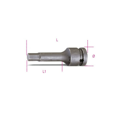 soquete de impacto macho hexagonal de 10 mm