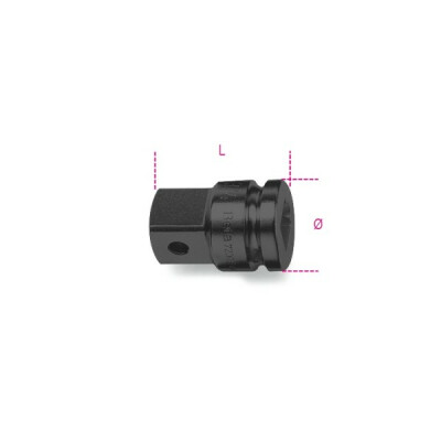 Adaptador de impacto com quadrado fêmea de 1/2” e diâmetro macho de 3/4” 30 MM