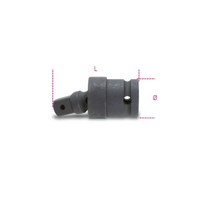 Junta de impacto com quadrado macho e fêmea 1/2” de diâmetro 28 MM