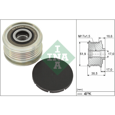 Roda livre do alternador