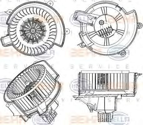 Ventilador de cabine BEHR HELLA SERVICE 8EW 351 104-421